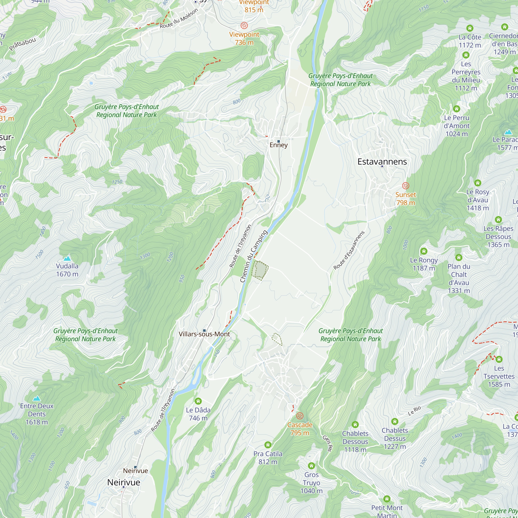 Football Club Haute-Gruyère map