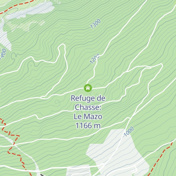 Map of Refuge de Chasse: Le Mazo