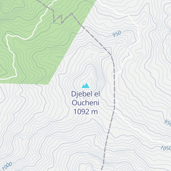 Map of Djebel el Oucheni
