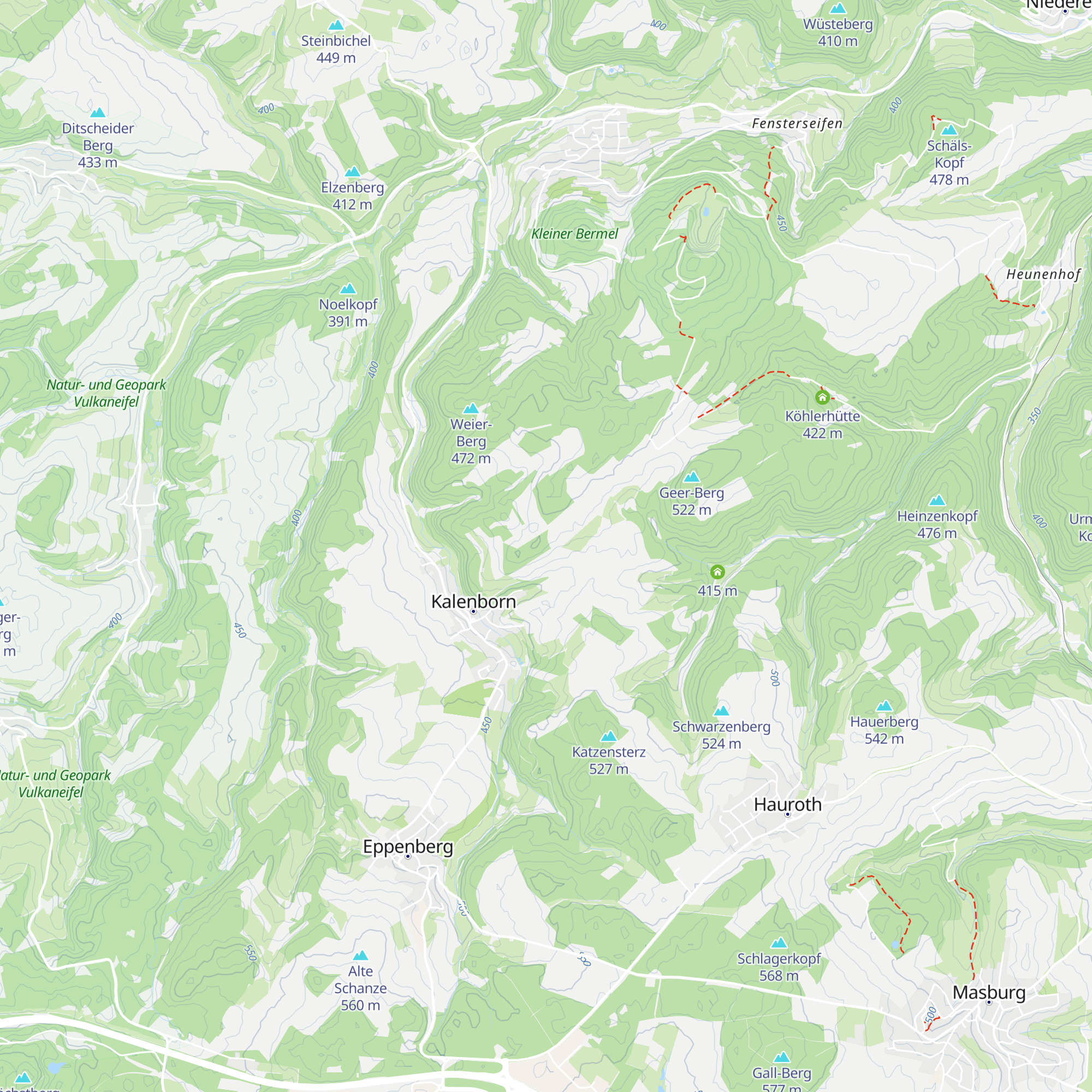 Schutzhütte Kalenborn map
