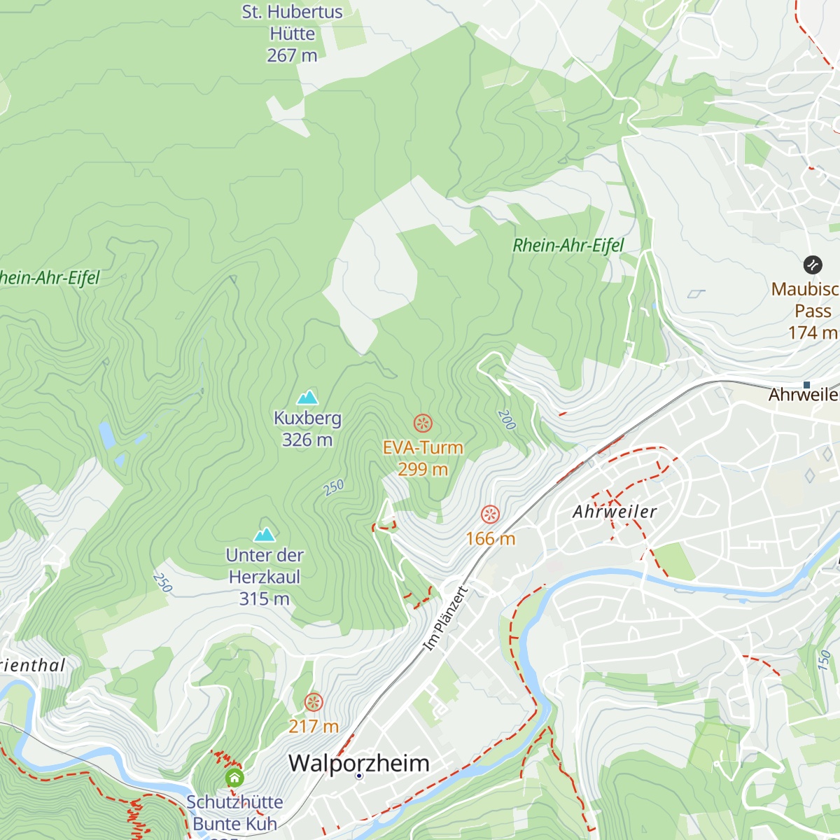 Schutzhütte EVA-Turm 285NN map