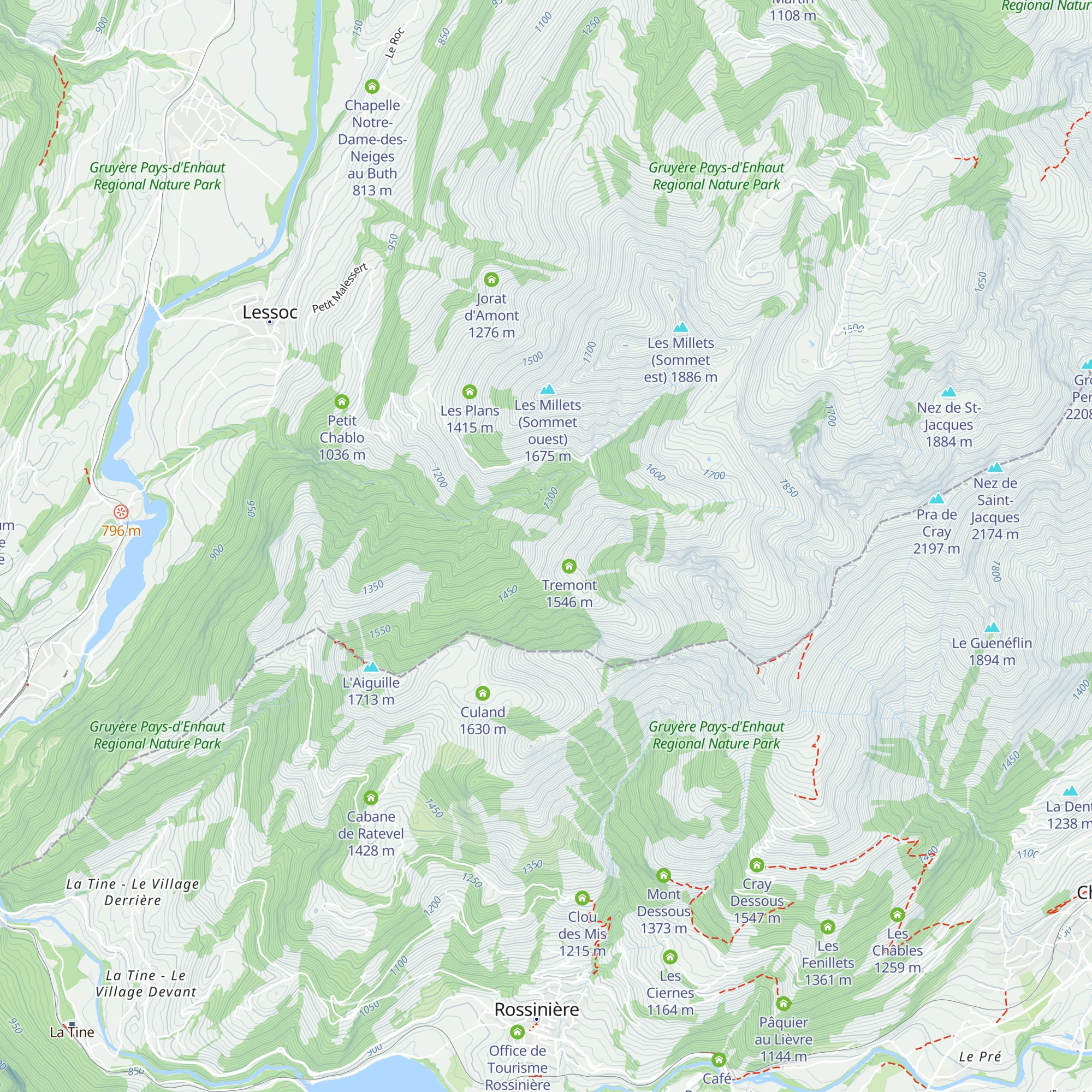 Les Sauges map