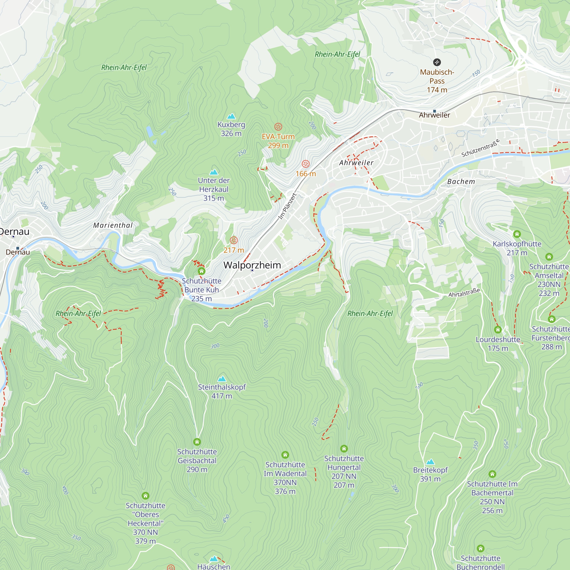 Schutzhütte Junggesellen 120 NN map