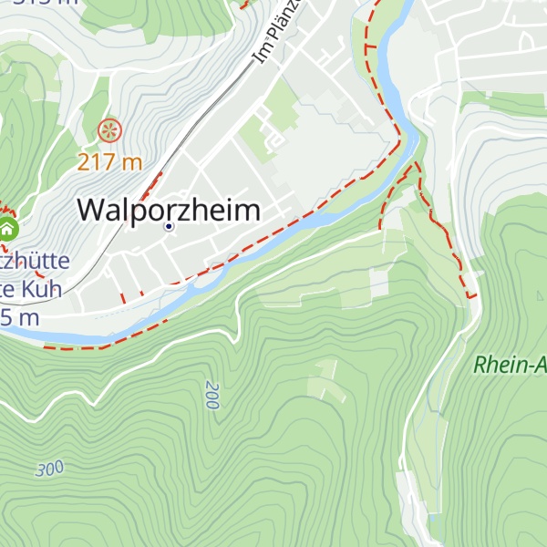 Map of Schutzhütte Junggesellen 120 NN
