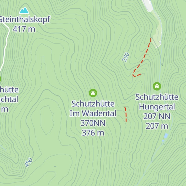 Map of Schutzhütte Im Wadental 370NN