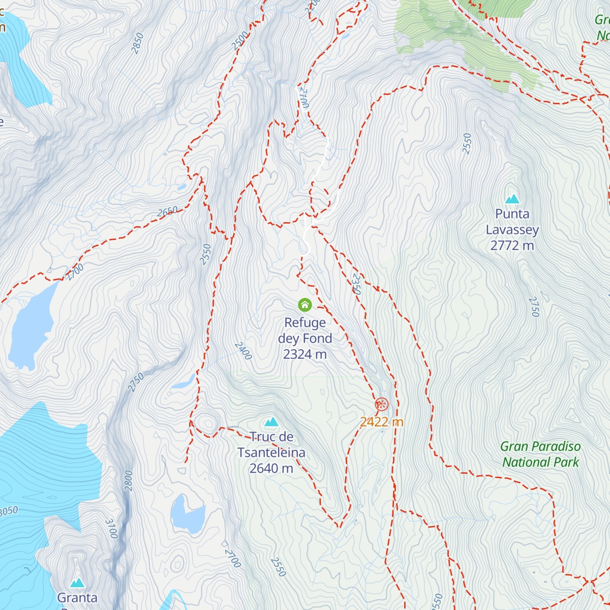 Refuge dey Fond map