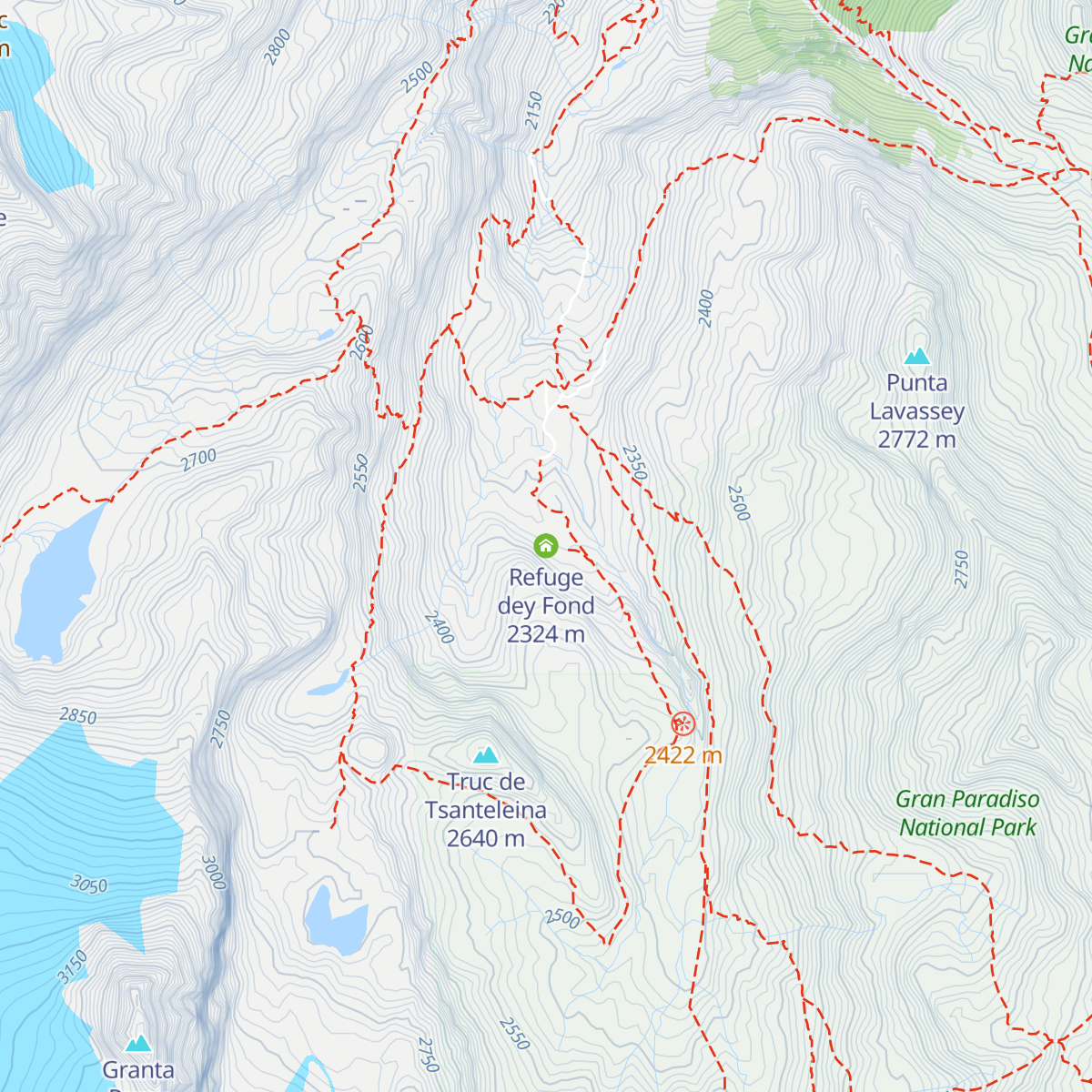Refuge dey Fond map