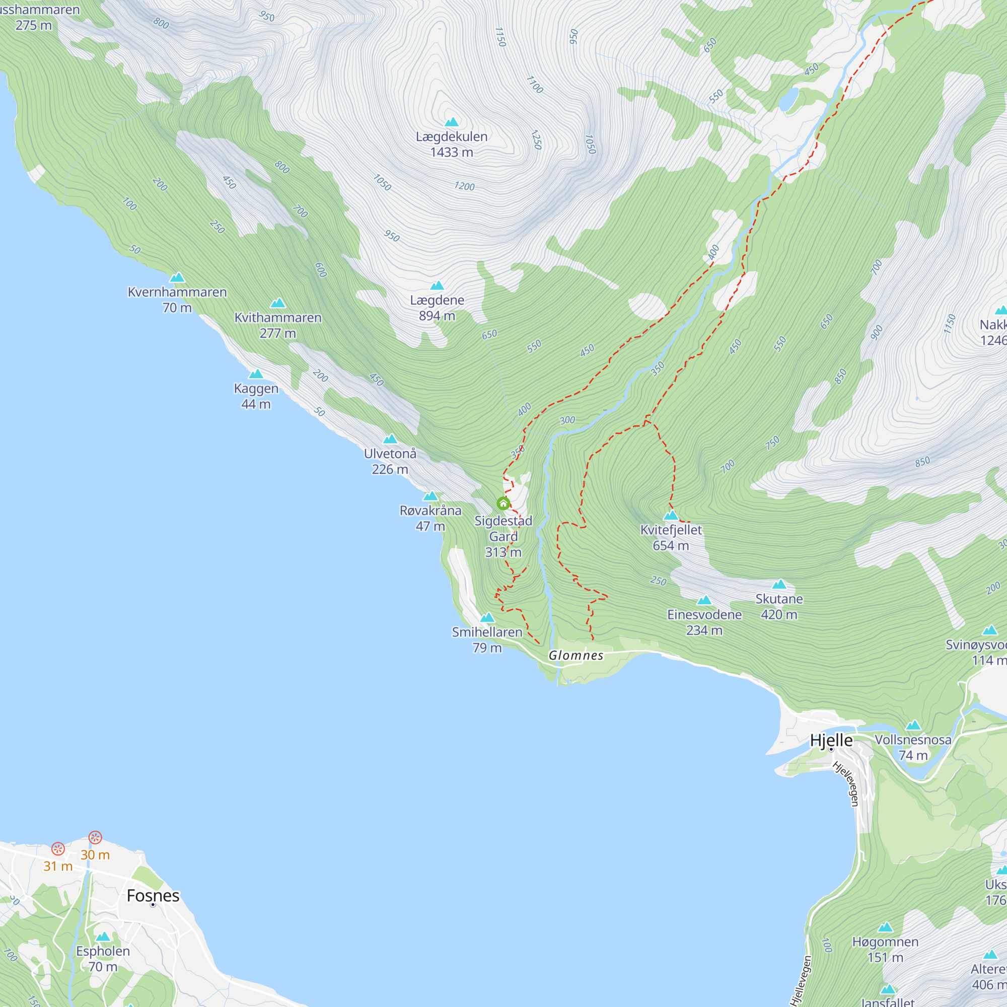 Sigdestad Gard map