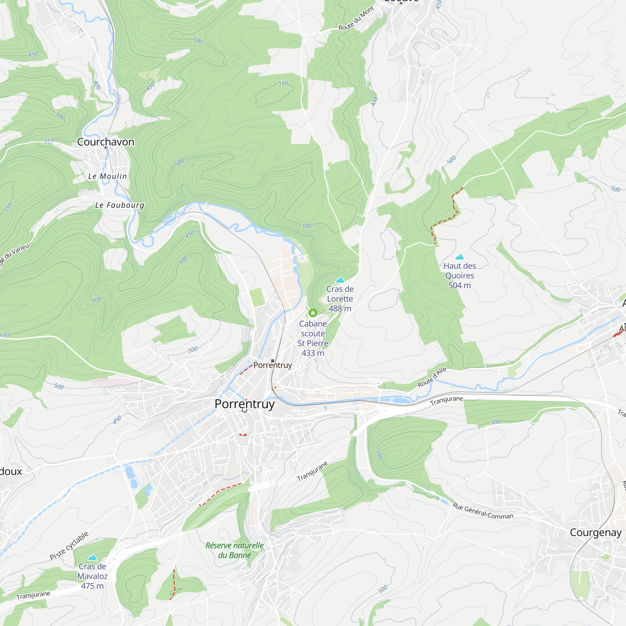 Cabane scoute St Pierre map