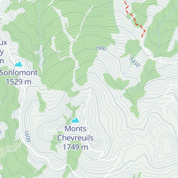 Map of Cabane des Monts-Chevreuils
