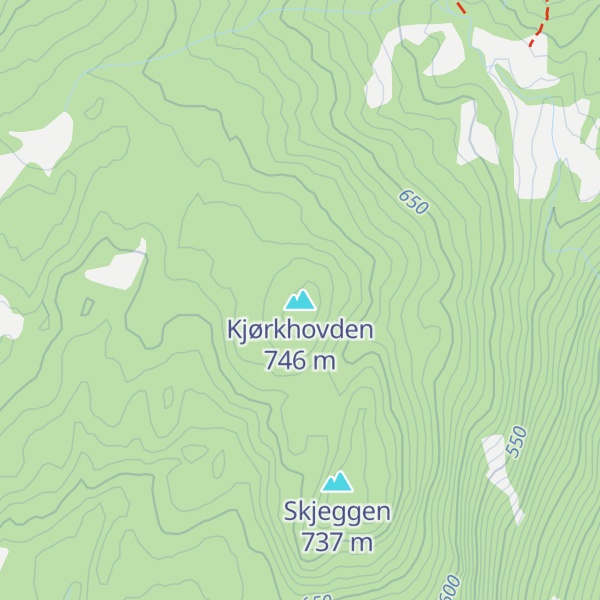 Map of Kjørkhovden