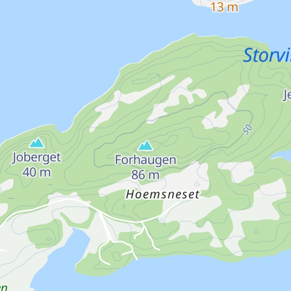Map of Forhaugen