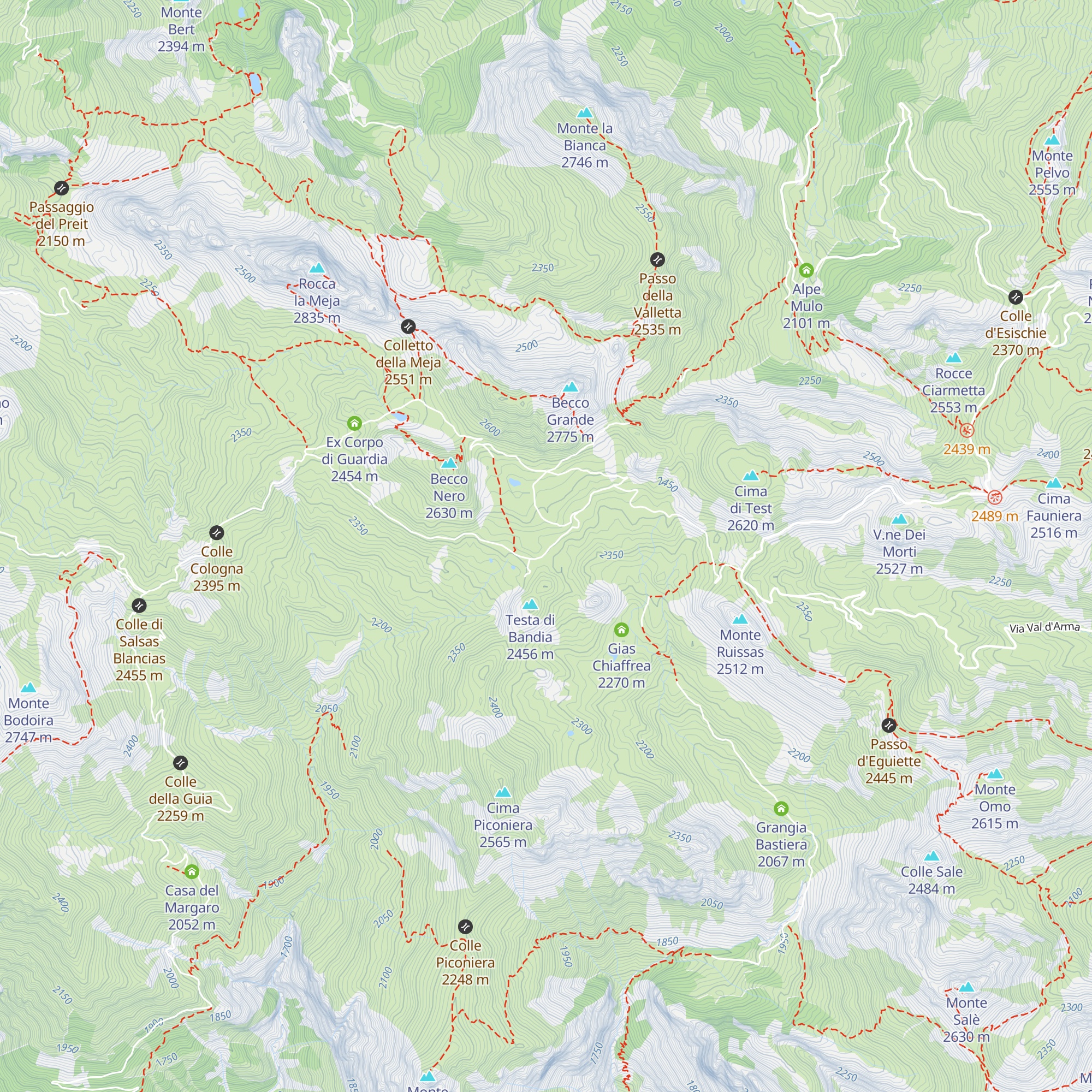 Madonna della Bandia map