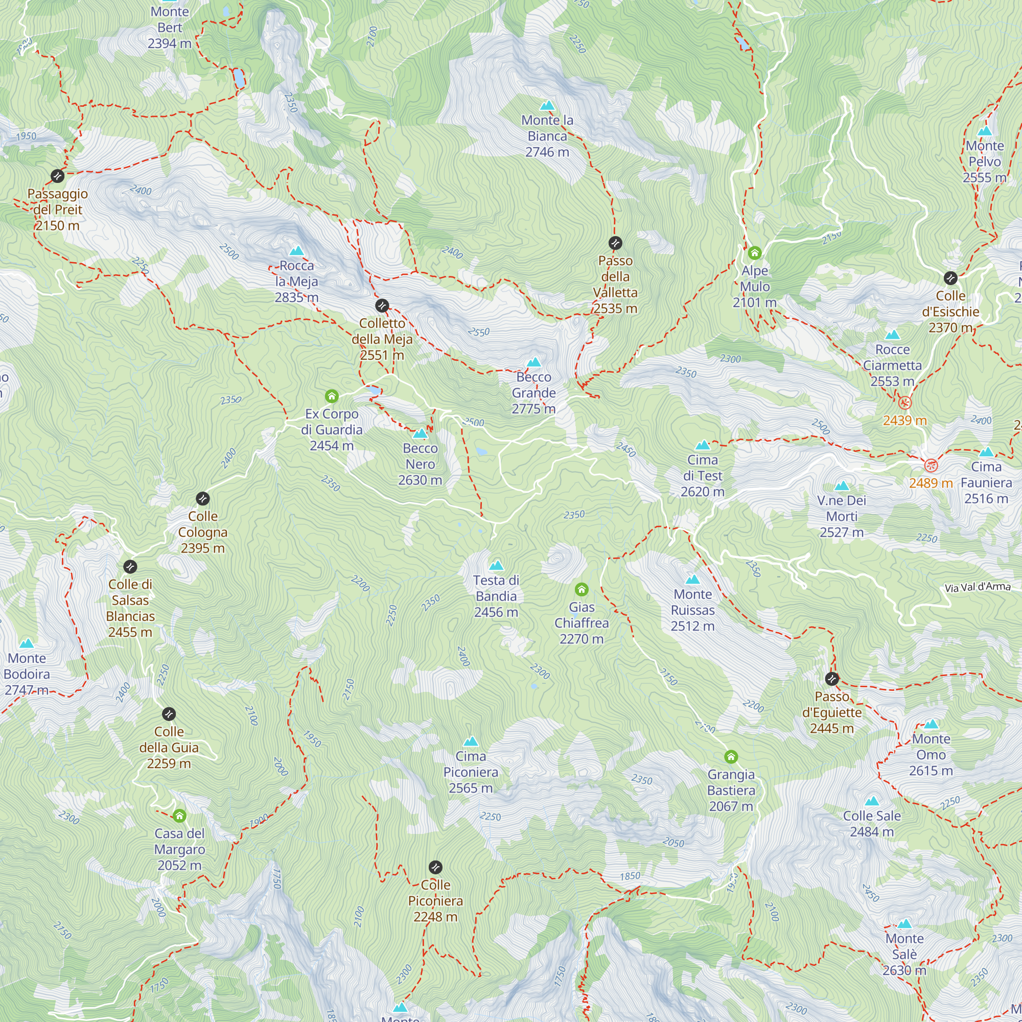 Madonna della Bandia map