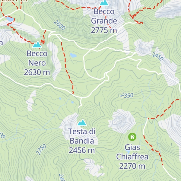 Map of Madonna della Bandia