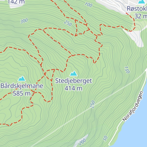 Map of Stedjeberget