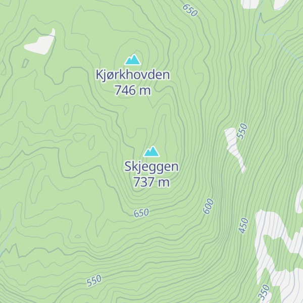 Map of Skjeggen