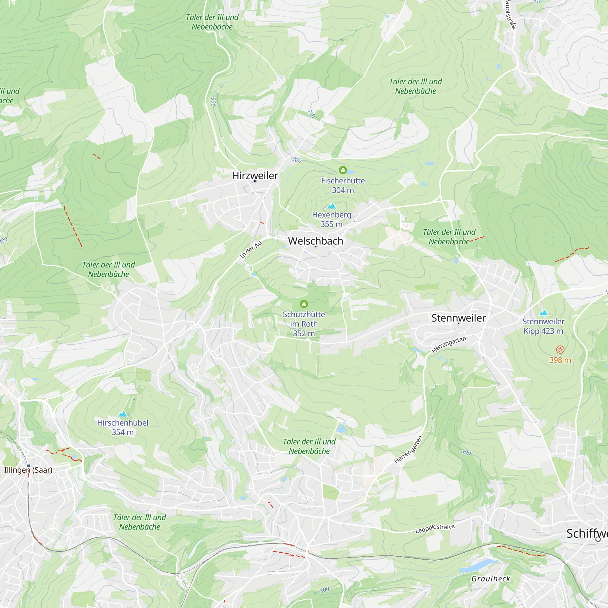 Schutzhütte im Roth map