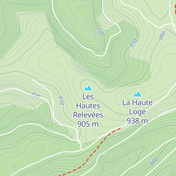Map of Les Hautes Relevées