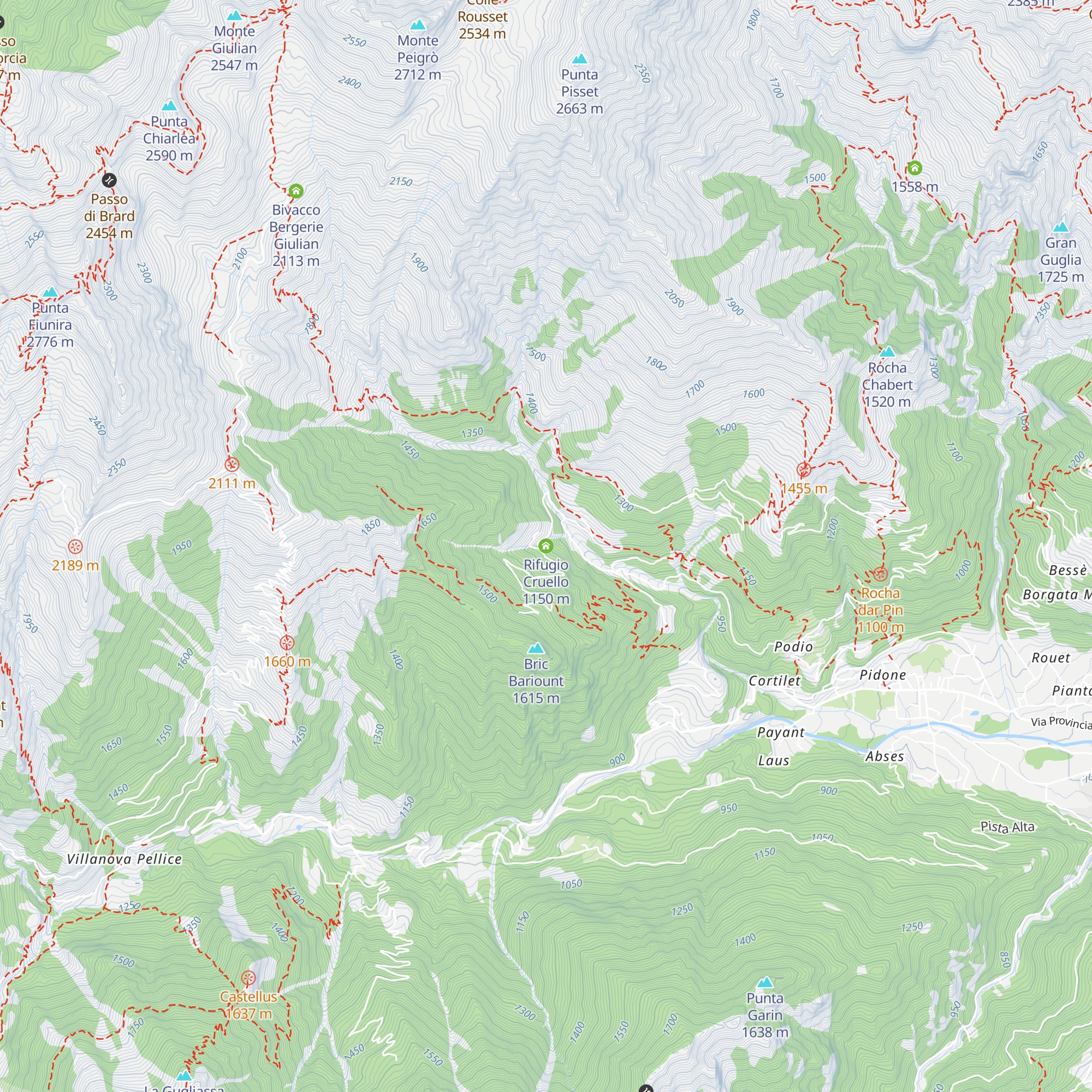 Rifugio Cruello map