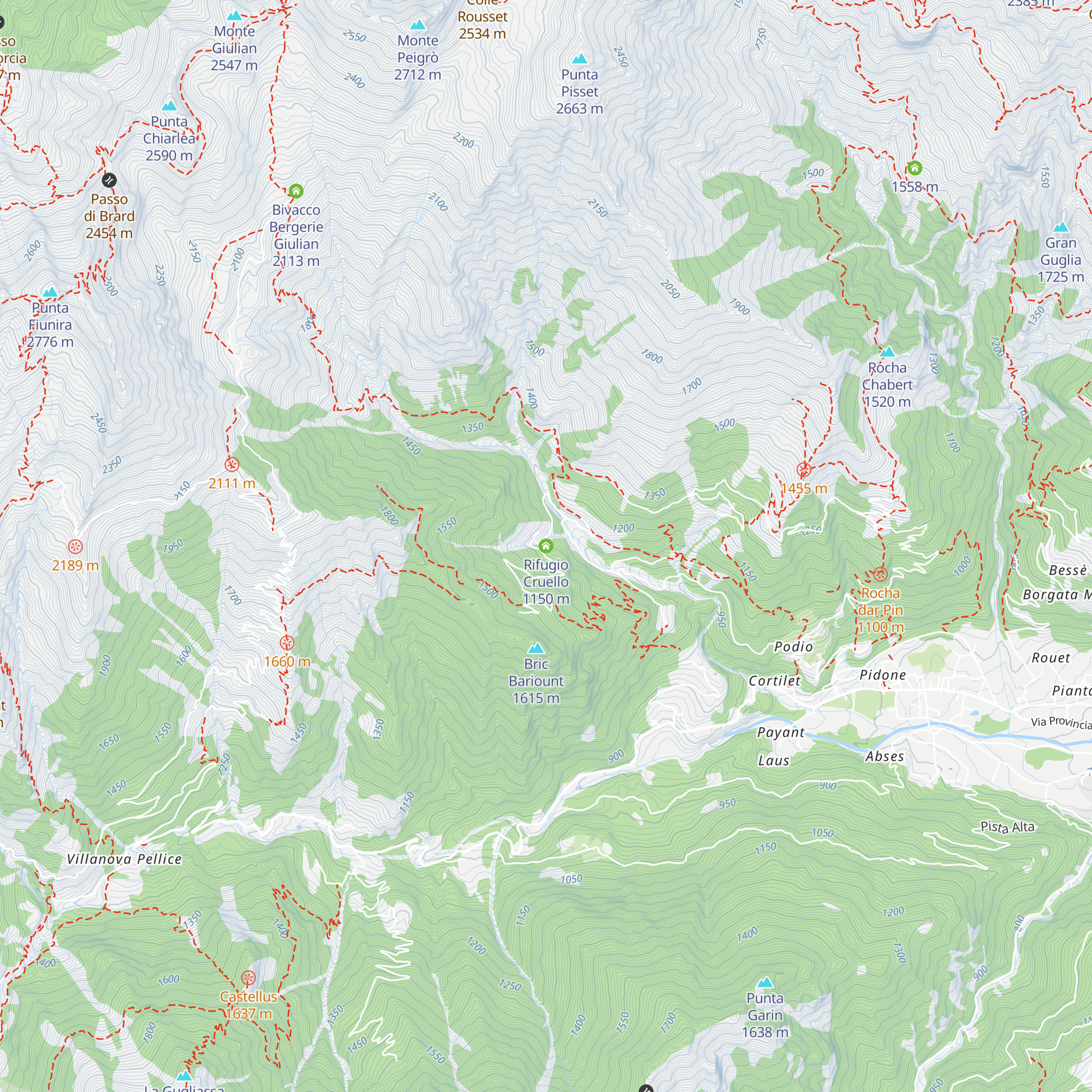 Rifugio Cruello map