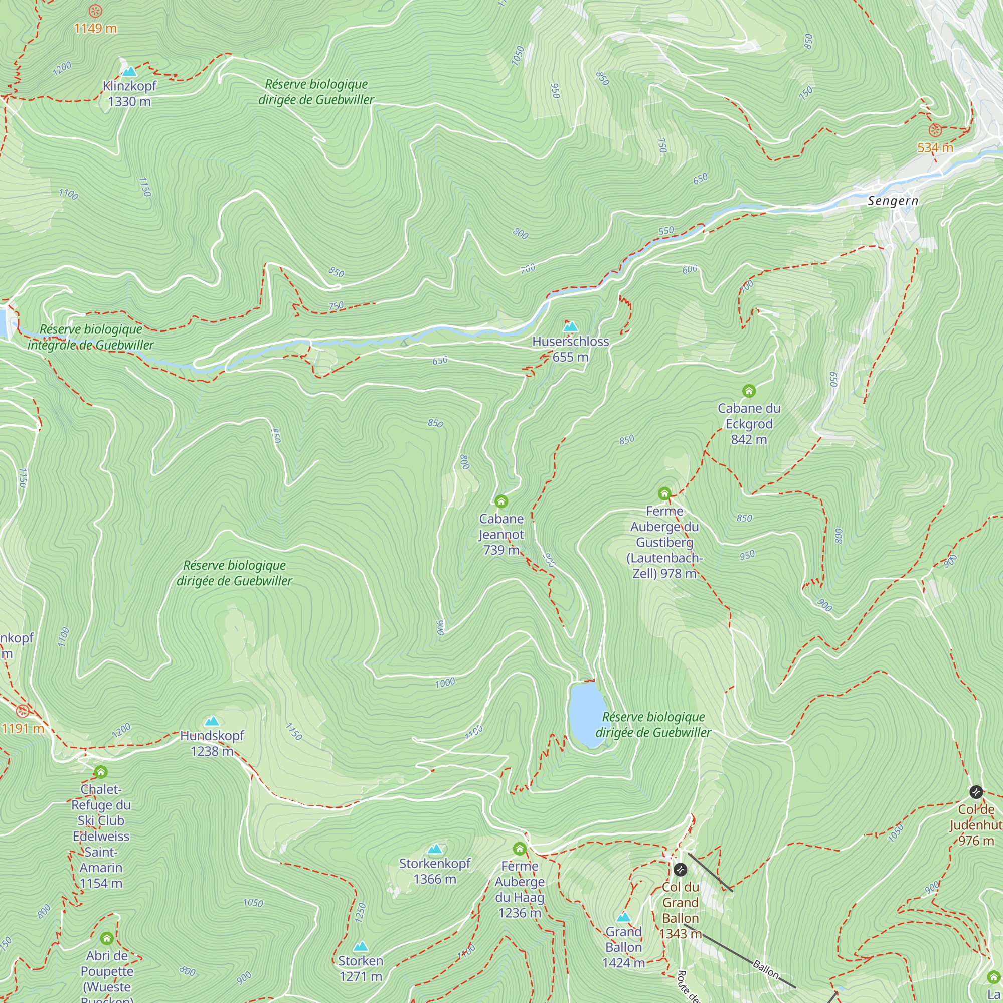 Cabane Jeannot map