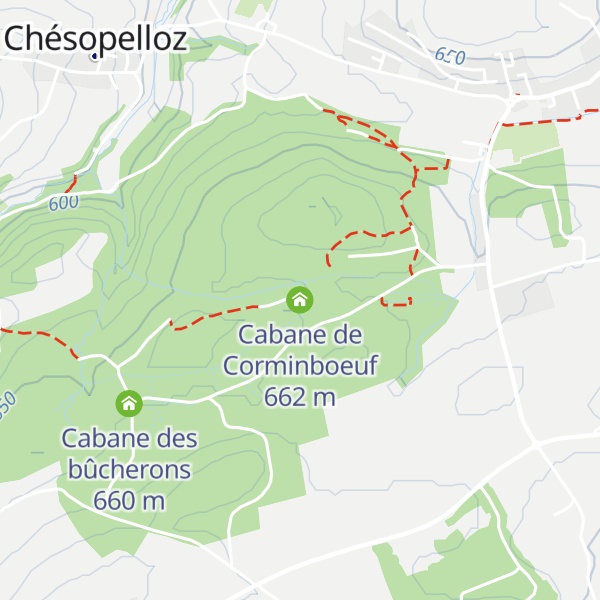 Map of Cabane de Corminboeuf