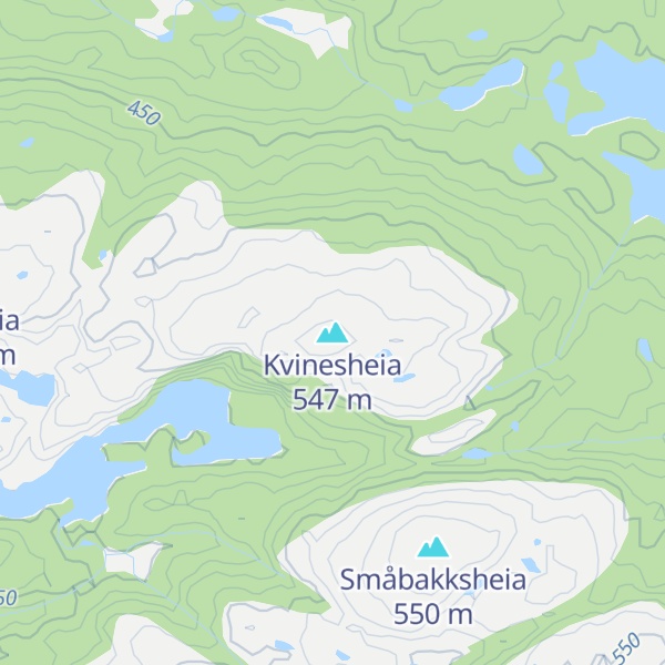 Map of Kvinesheia