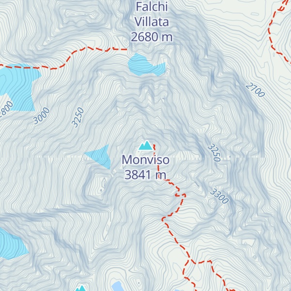 Map of Monviso