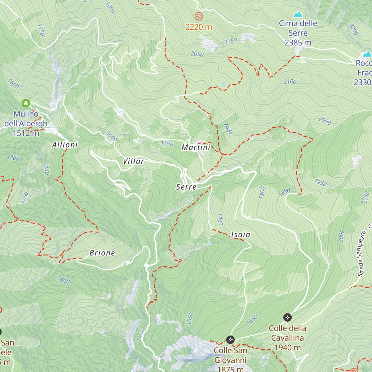 Locanda Hans Clemer Posto Tappa Elva Serre map