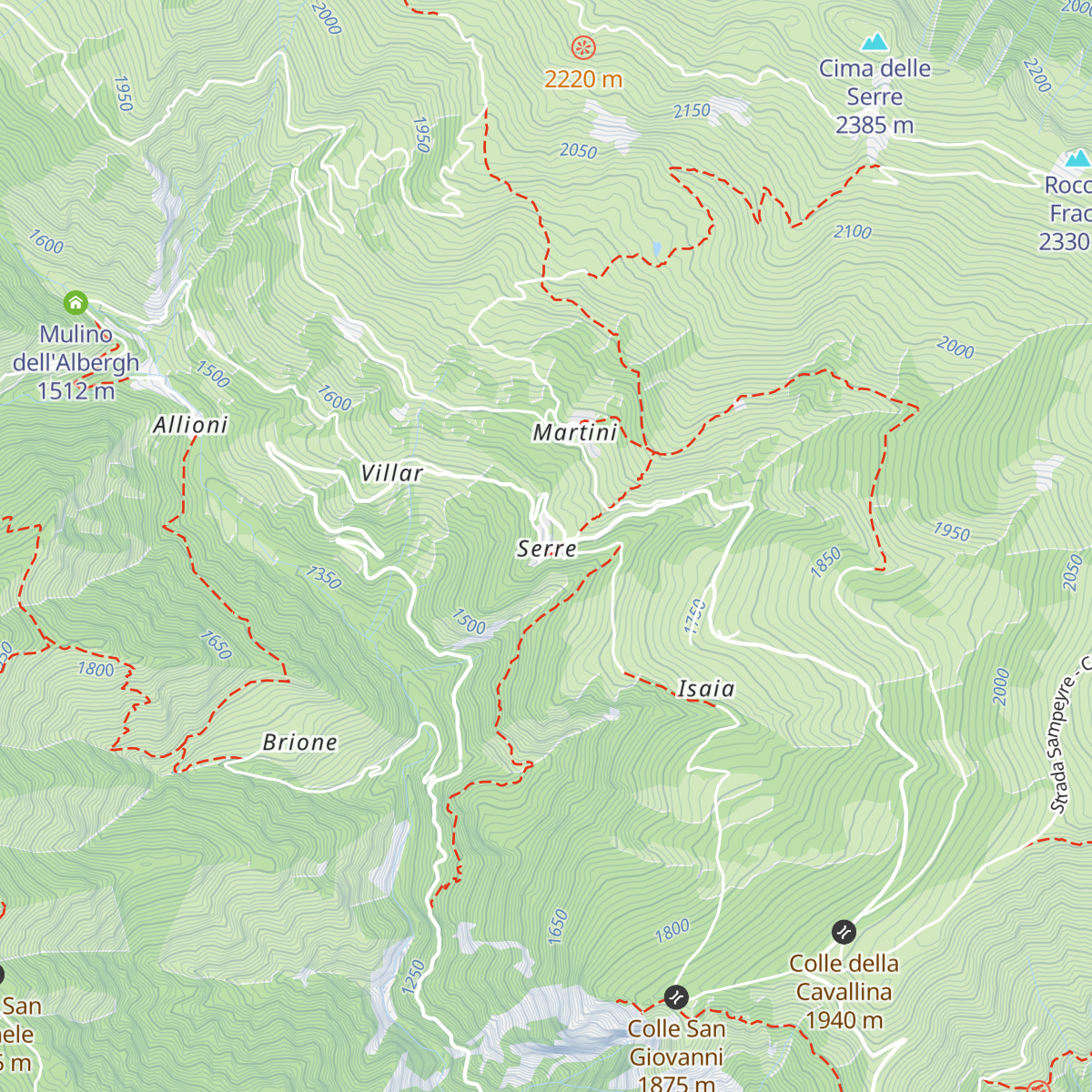 Locanda Hans Clemer Posto Tappa Elva Serre map