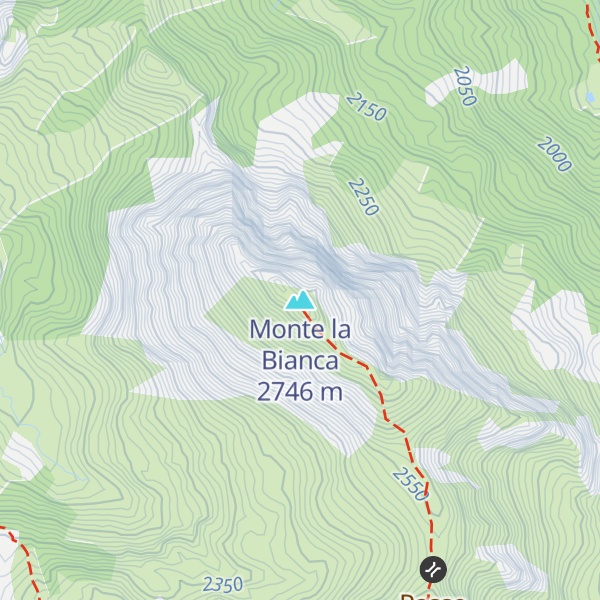 Map of Monte la Bianca