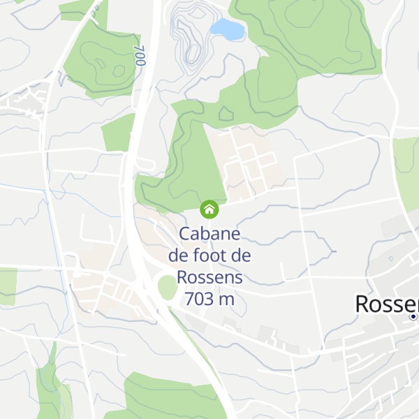 Map of Cabane de foot de Rossens