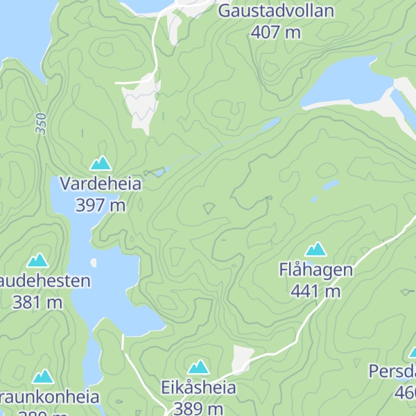 Map of Skiptingsbakkane