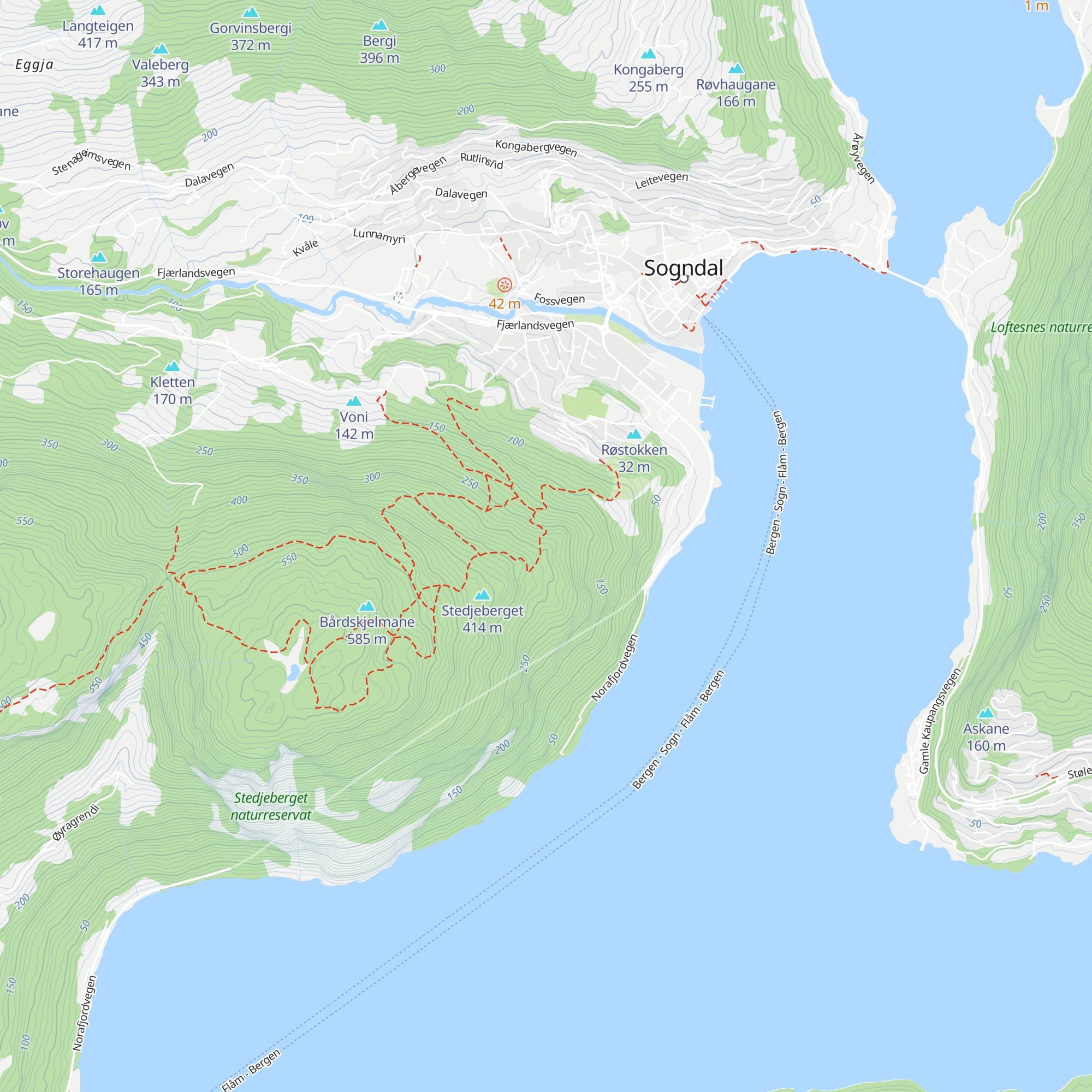 Dagsturhytte Stedjestova map