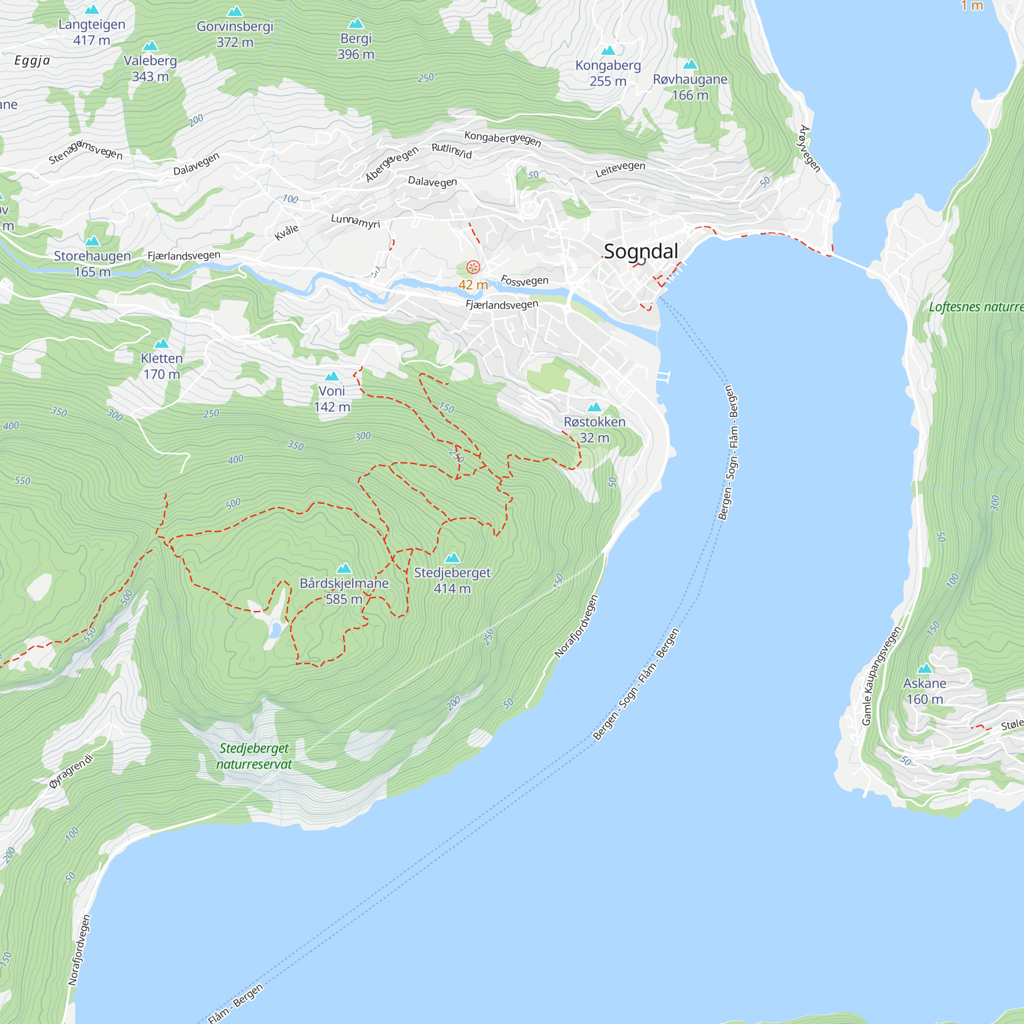 Dagsturhytte Stedjestova map