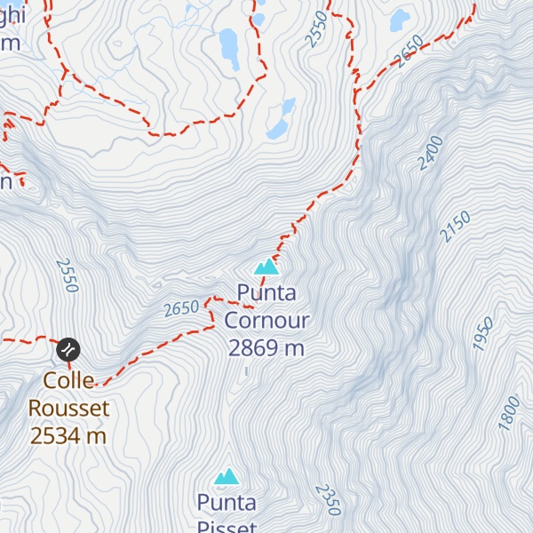 Map of Punta Cornour