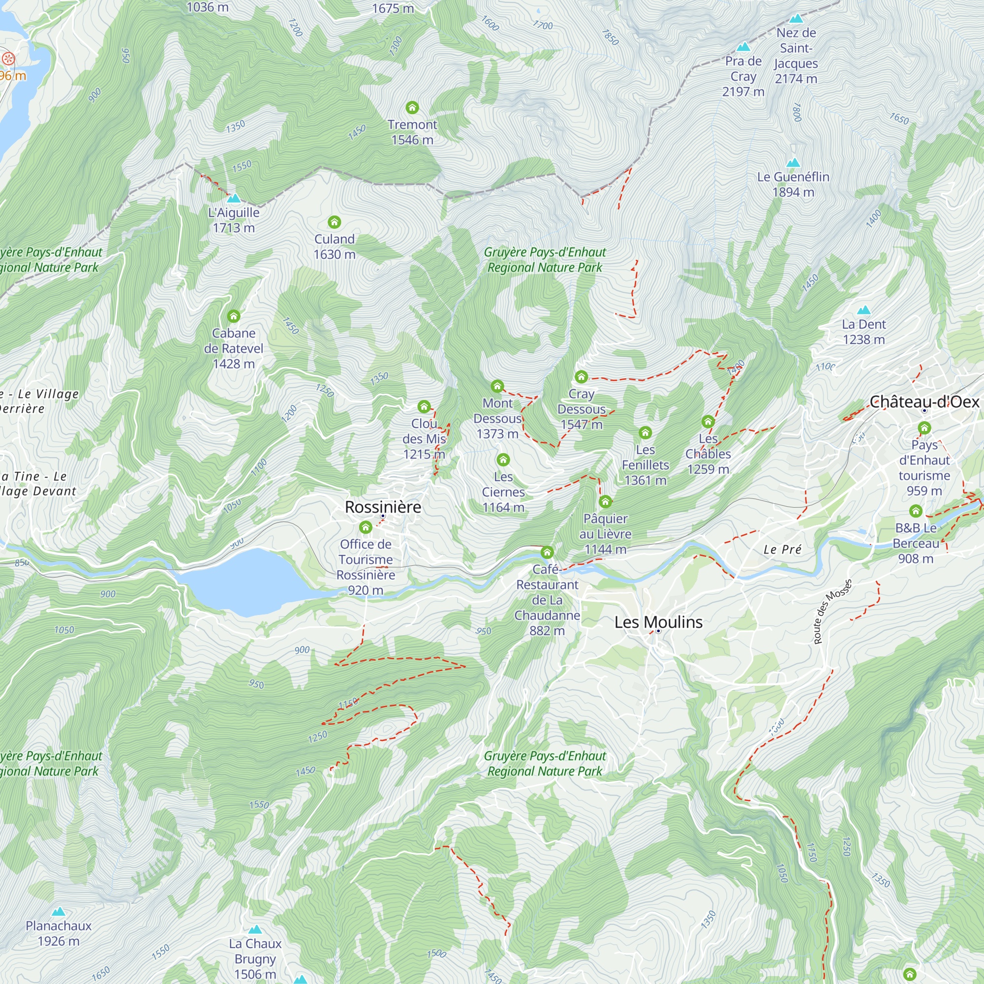 Les Bugnons map