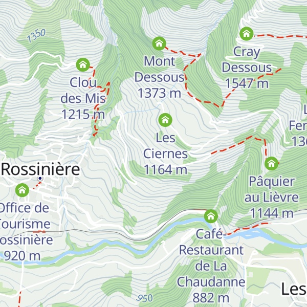 Map of Les Bugnons
