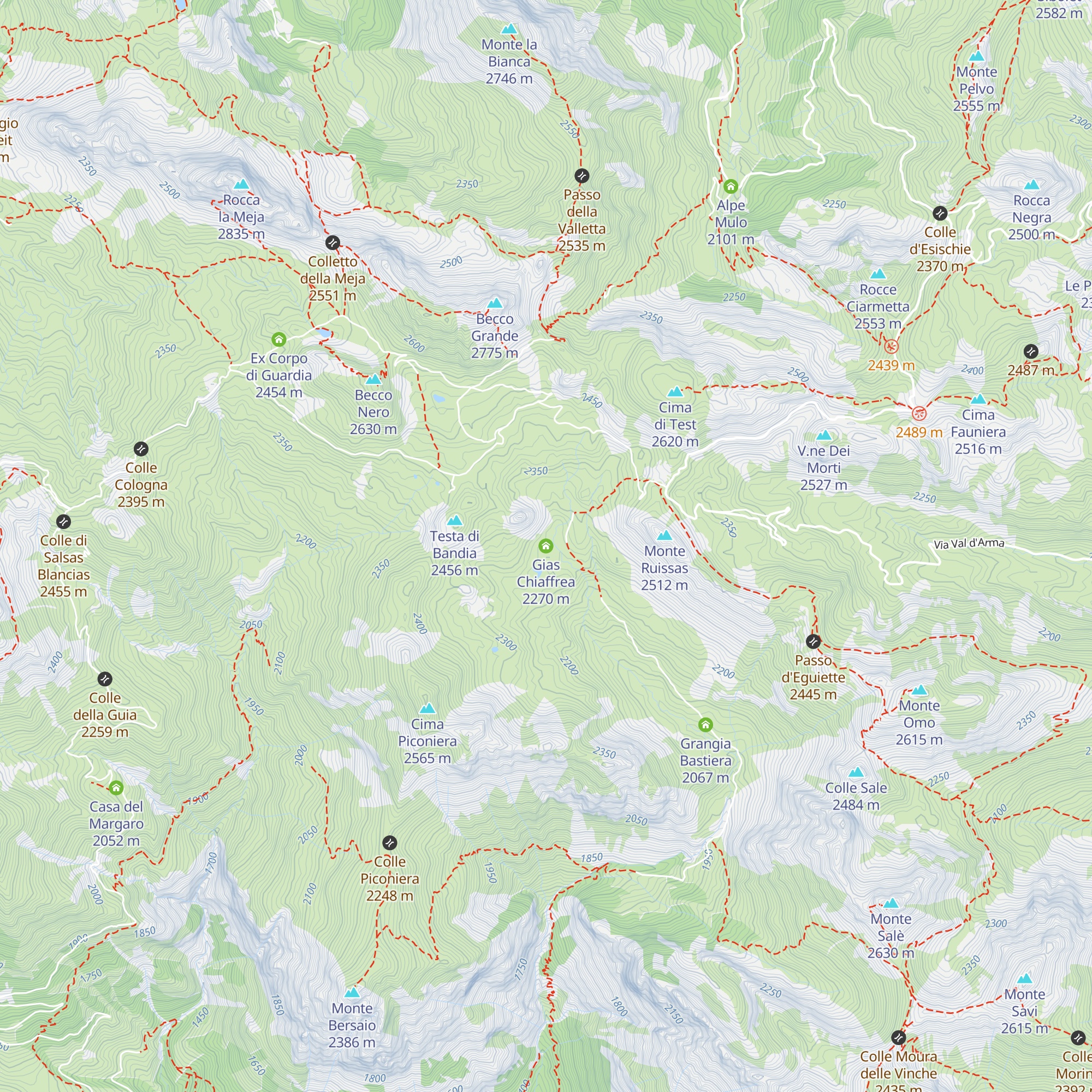 Gias Chiaffrea map