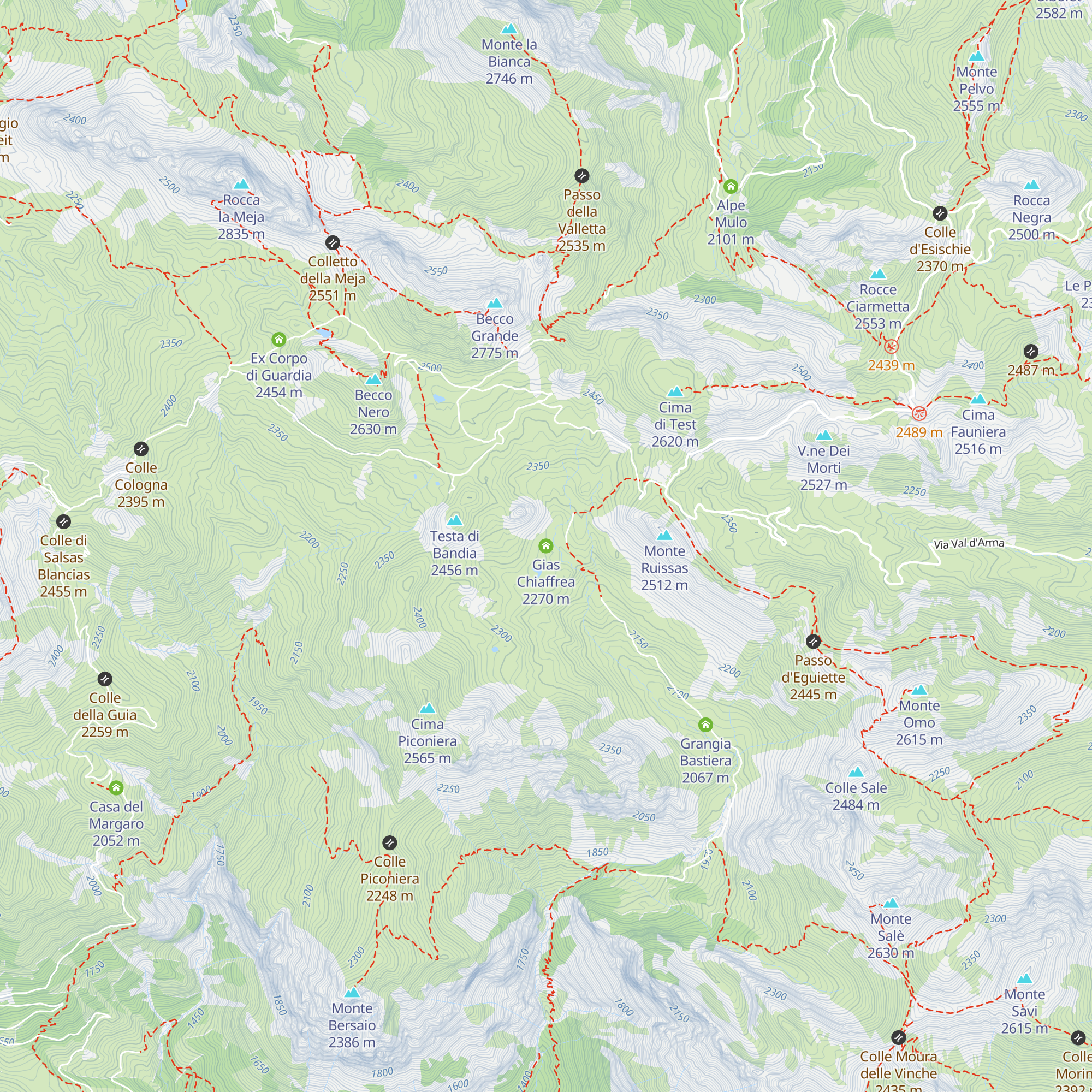 Gias Chiaffrea map
