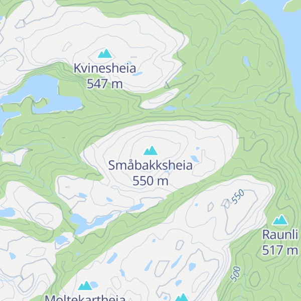 Map of Småbakksheia