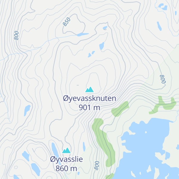 Map of Øyevassknuten