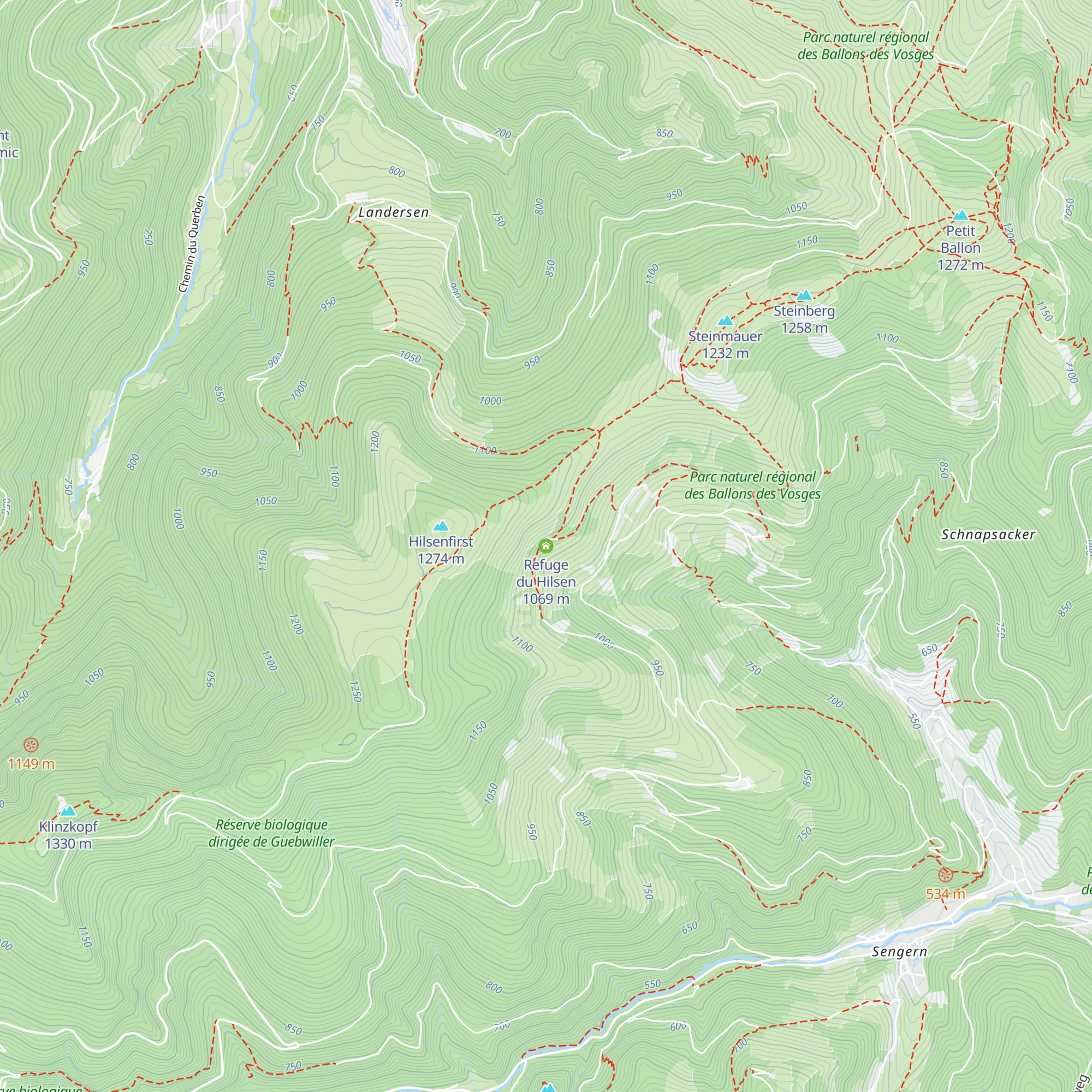 Refuge du Hilsen map