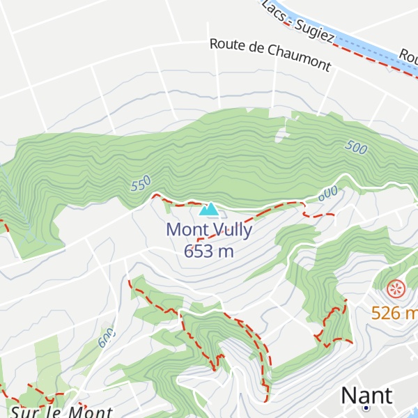 Map of Mont Vully