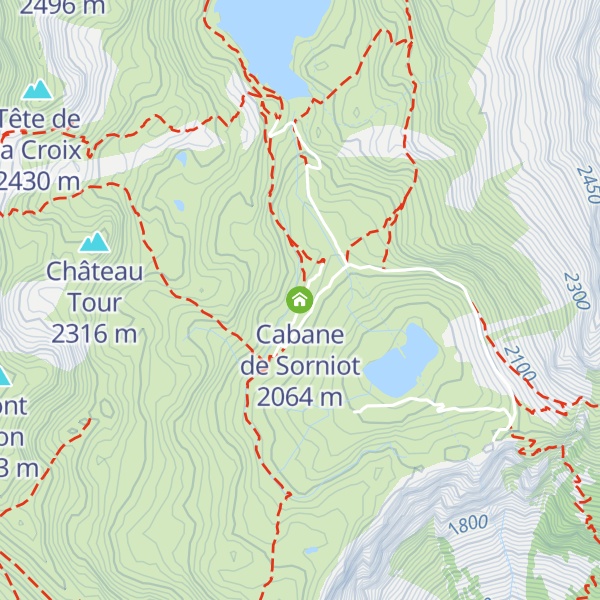 Map of Cabane de Sorniot