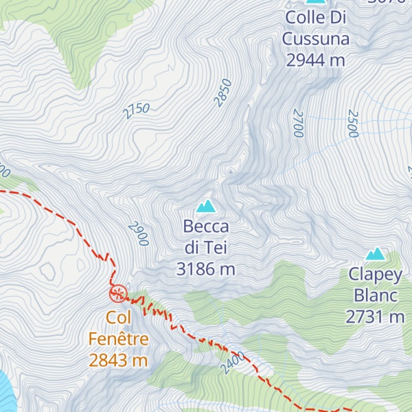 Map of Becca di Tei