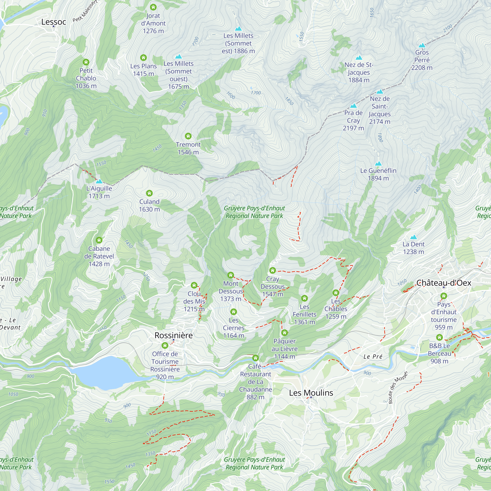 Mont Dessus map