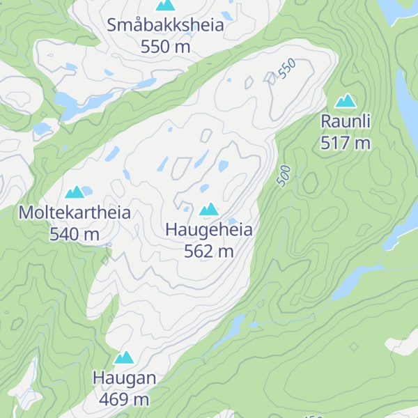 Map of Haugeheia