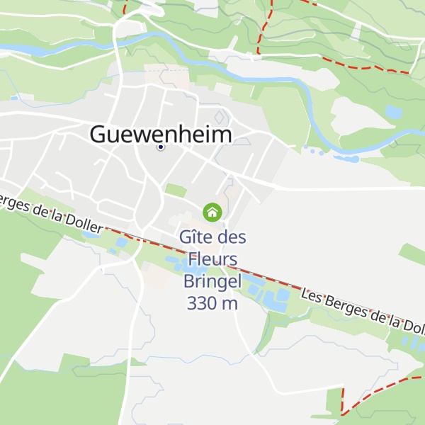 Map of Gîte des Fleurs Bringel